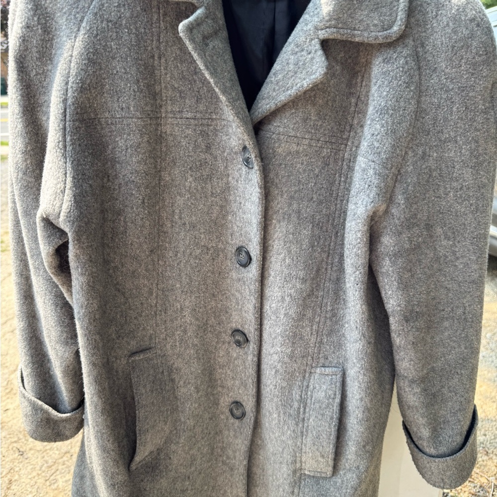 London Fog Women's Classic Gray Pea Coat